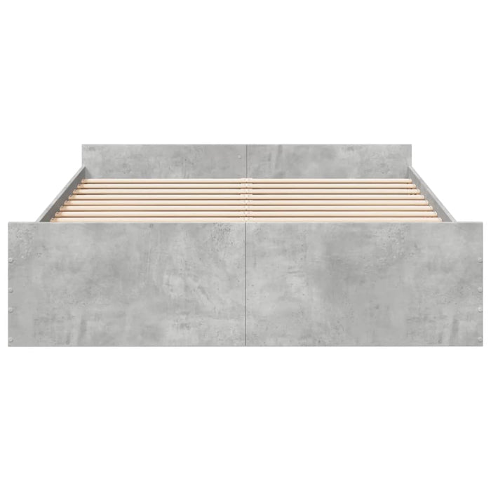 Giroletto Cassetti Grigio Cemento 160x200 cm Legno Multistrato 3280282