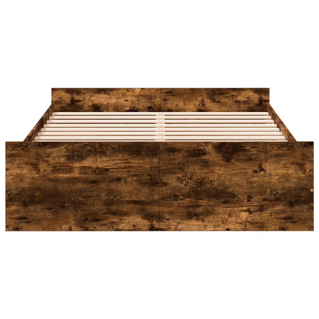 Giroletto con Cassetti Rovere Fumo 140x190 cm Legno Multistrato 3280311