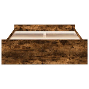 Giroletto con Cassetti Rovere Fumo 140x190 cm Legno Multistrato 3280311