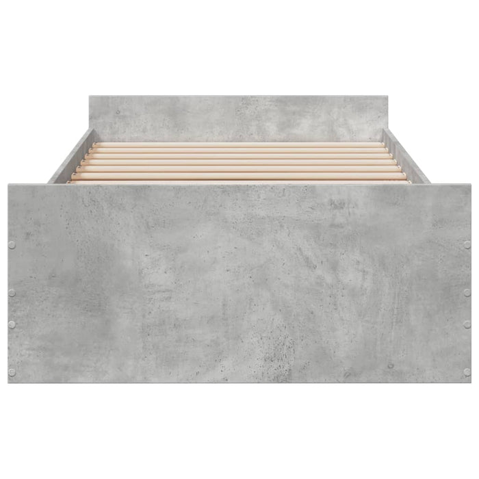Giroletto Cassetti Grigio Cemento 90x200 cm Legno Multistrato 3280338