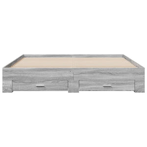 Giroletto Cassetti Grigio Sonoma 200x200 cm Legno Multistrato 3280361