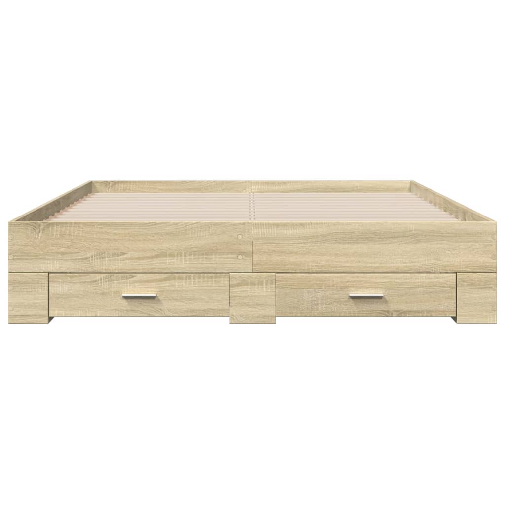 Giroletto Cassetti Rovere Sonoma 160x200 cm Legno Multistrato