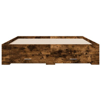 Giroletto con Cassetti Rovere Fumo 150x200 cm Legno Multistrato 3280381