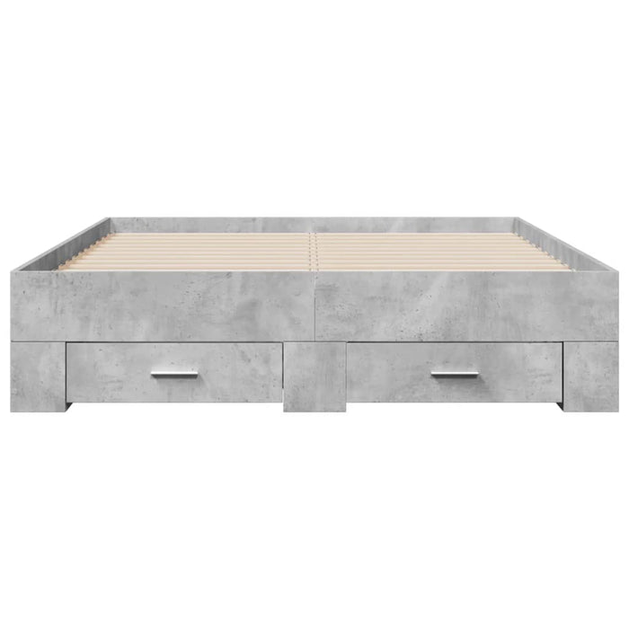Giroletto Cassetti Grigio Cemento 140x190 cm Legno Multistrato 3280401