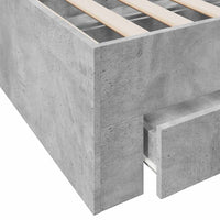 Giroletto Cassetti Grigio Cemento 135x190 cm Legno Multistrato 3280408