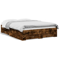 Giroletto con Cassetti Rovere Fumo 135x190 cm Legno Multistrato 3280409