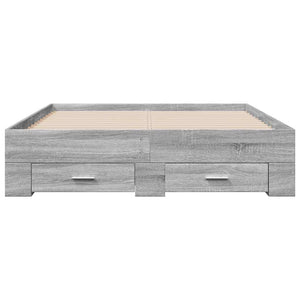 Giroletto Cassetti Grigio Sonoma 135x190 cm Legno Multistrato 3280410