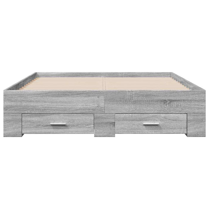 Giroletto Cassetti Grigio Sonoma 135x190 cm Legno Multistrato 3280410