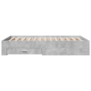 Giroletto Cassetti-Struttura Letto con contenitore Grigio Cemento 120x190 cm Legno Multistrato 964225