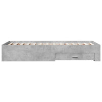 Giroletto Cassetti-Struttura Letto con contenitore Grigio Cemento 100x200 cm Legno Multistrato 950019