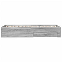Giroletto Cassetti-Struttura Letto con contenitore Grigio Sonoma 100x200 cm Legno Multistrato 219245