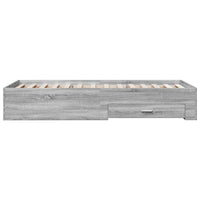 Giroletto Cassetti-Struttura Letto con contenitore Grigio Sonoma 90x200 cm Legno Multistrato 764623