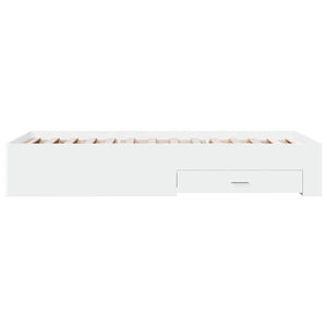 Giroletto con Cassetti-Struttura Letto con contenitore Bianco 90x190 cm in Legno Multistrato 722864