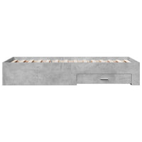 Giroletto Cassetti Grigio Cemento 90x190 cm Legno Multistrato 3280436
