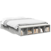 Giroletto-Struttura Letto Grigio Cemento 160x200 cm in Legno Multistrato 285577