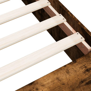 Giroletto-Struttura Letto Rovere Fumo 100x200 cm in Legno Multistrato 411637