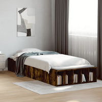 Giroletto-Struttura Letto Rovere Fumo 100x200 cm in Legno Multistrato 411637