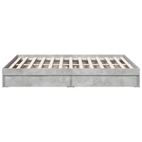 Giroletto Cassetti-Struttura Letto con contenitore Grigio Cemento 150x200 cm Legno Multistrato 570176