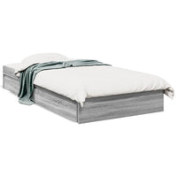 Giroletto Cassetti-Struttura Letto con contenitore Grigio Sonoma 90x200 cm Legno Multistrato 904119