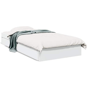 Giroletto con Cassetti-Struttura Letto con contenitore Bianco 75x190 cm in Legno Multistrato 485476