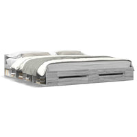 Giroletto Cassetti Grigio Sonoma 200x200 cm Legno Multistrato 3280725