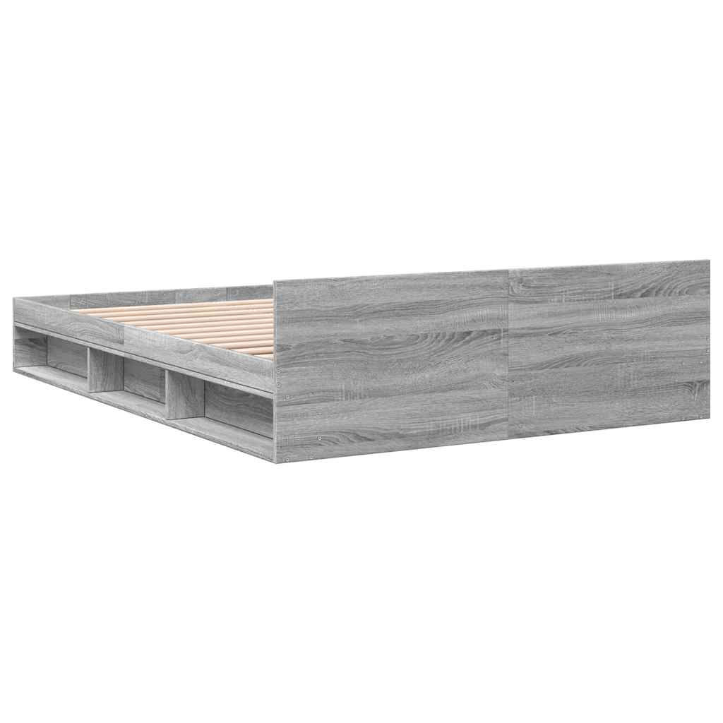 Giroletto Cassetti Grigio Sonoma 150x200 cm Legno Multistrato 3280746