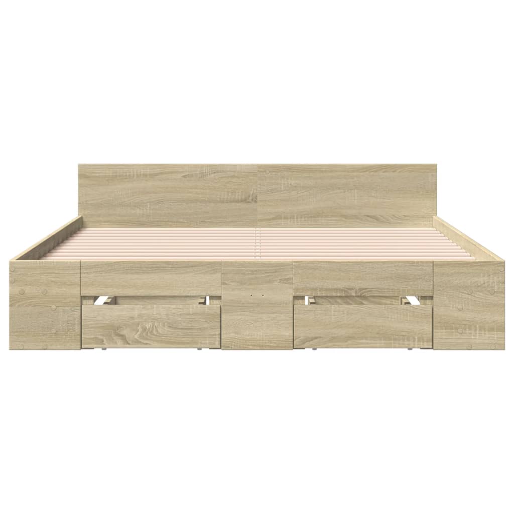 Giroletto Cassetti Rovere Sonoma 135x190 cm Legno Multistrato 3280771