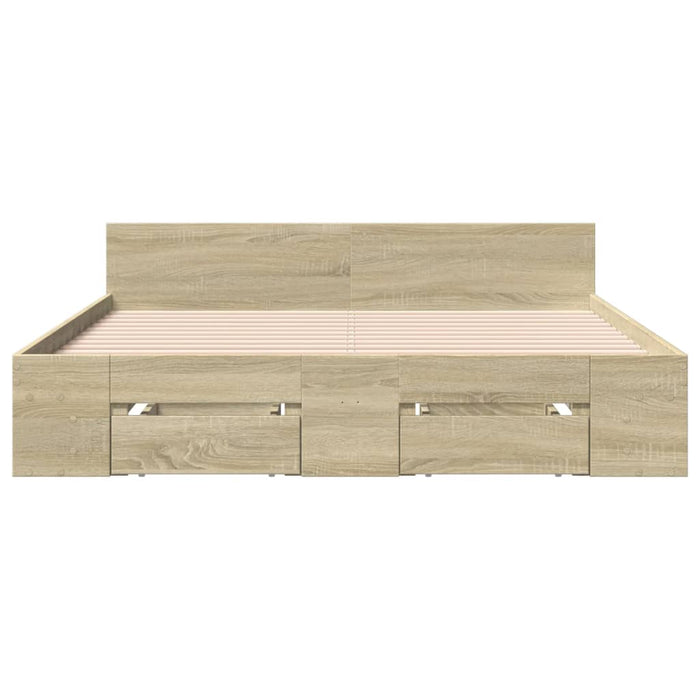 Giroletto Cassetti Rovere Sonoma 135x190 cm Legno Multistrato 3280771