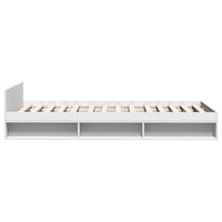 Giroletto con Cassetto-Struttura Letto con contenitore Bianco 90x200 cm in Legno Multistrato