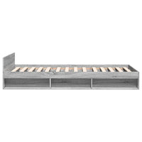 Giroletto Cassetto-Struttura Letto con contenitore Grigio Sonoma 90x200 cm Legno Multistrato