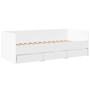 Divano Letto con Cassetti senza Materasso-Sofa Letto-Daybed Bianco 100x200 cm 428710