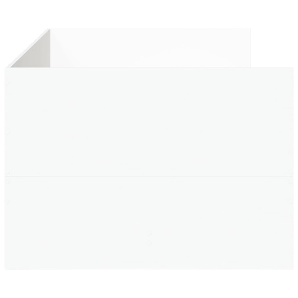 Divano Letto con Cassetti senza Materasso Bianco 100x200 cm