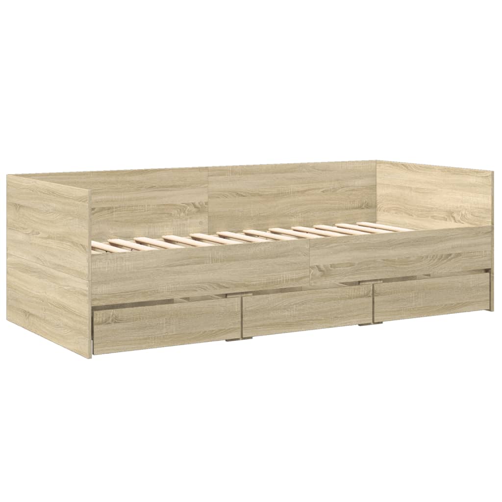 Divano Letto con Cassetti senza Materasso 90x190 cm 3280827