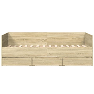 Divano Letto con Cassetti senza Materasso 90x190 cm 3280827