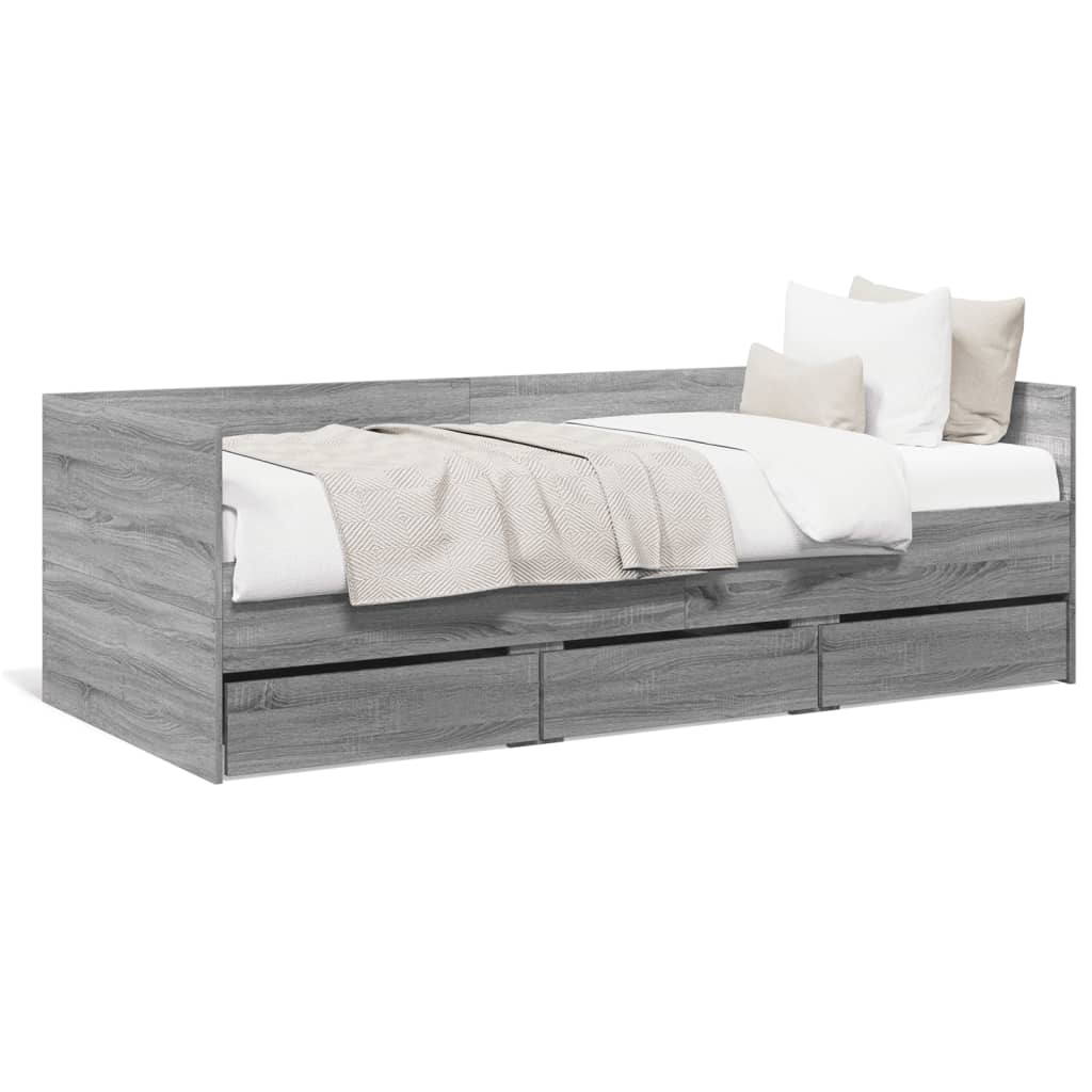 Divano Letto con Cassetti senza Materasso-Sofa Letto-Daybed 90x190 cm 668839
