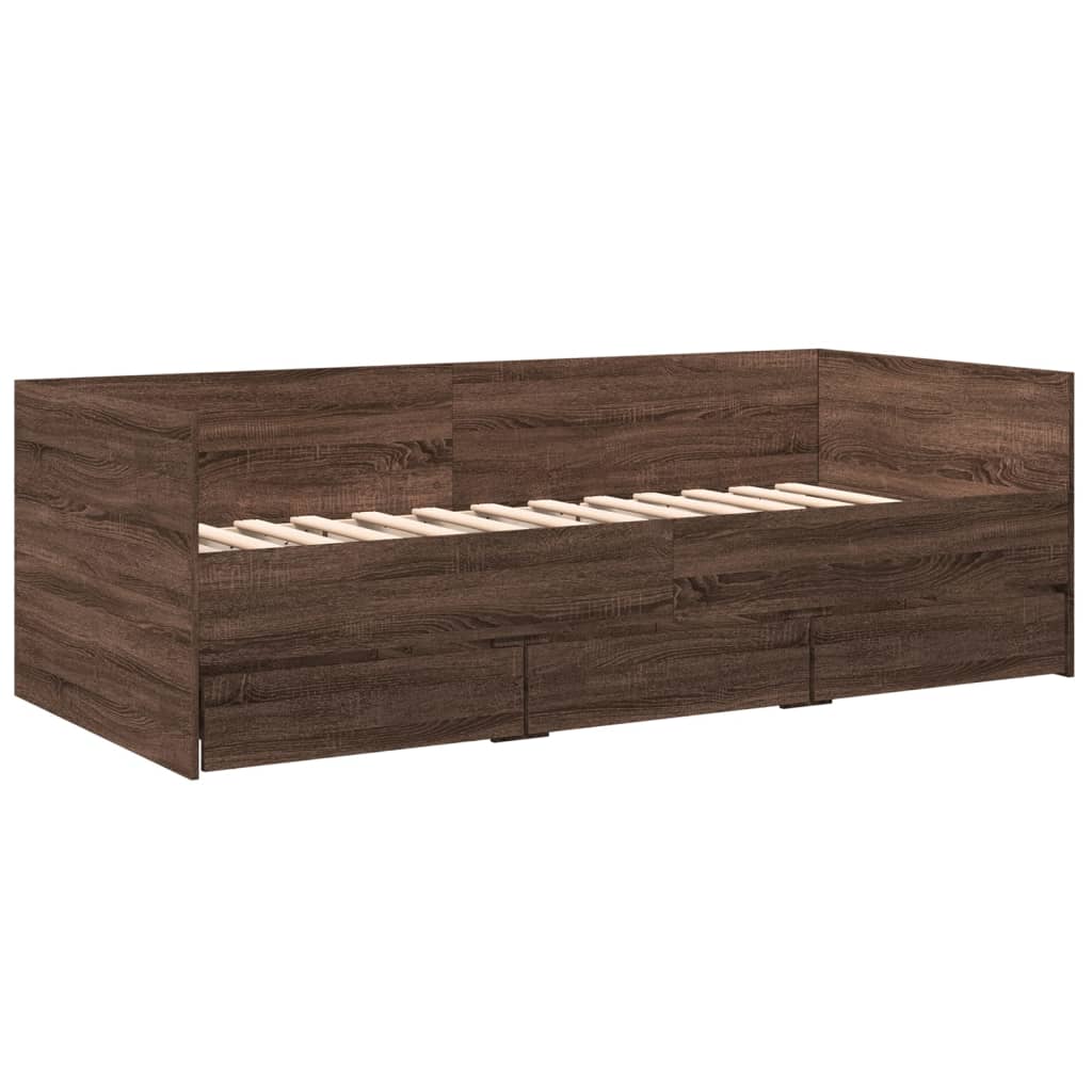 Divano Letto con Cassetti senza Materasso 90x190 cm 3280831