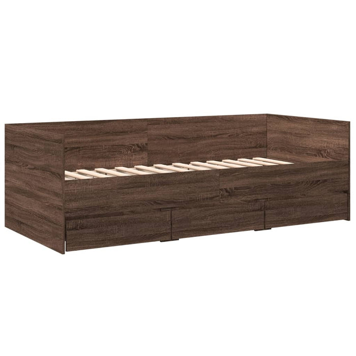 Divano Letto con Cassetti senza Materasso 90x190 cm 3280831