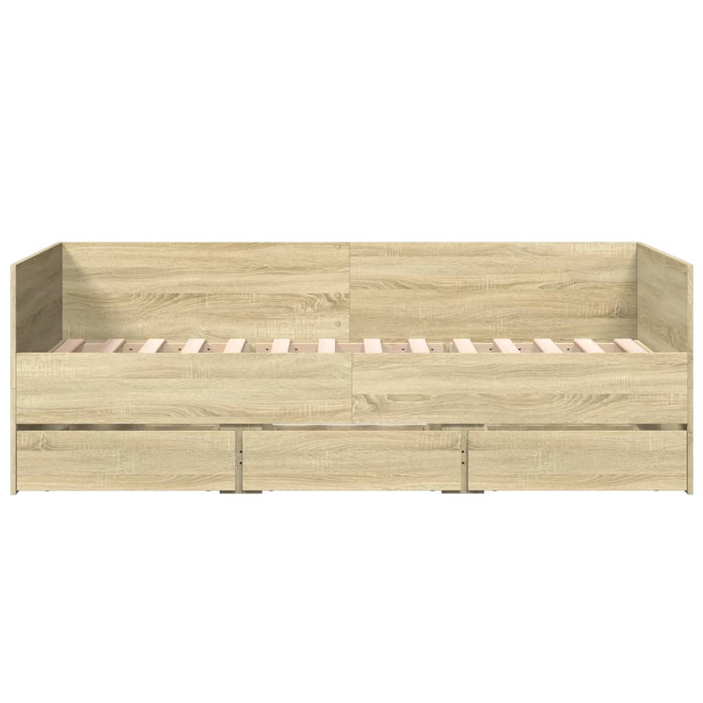 Divano Letto con Cassetti senza Materasso 75x190 cm 3280834
