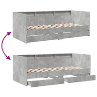 Divano Letto con Cassetti senza Materasso 100x200 cm 3280842