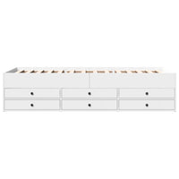 Divano Letto con Cassetti senza Materasso Bianco 90x200 cm 3280874