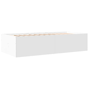 Divano Letto con Cassetti senza Materasso-Sofa Letto-Daybed Bianco 90x190 cm 913437