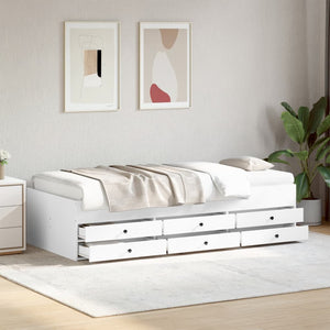 Divano Letto con Cassetti Bianco 75x190 cm in Legno Multistratocod mxl 91071