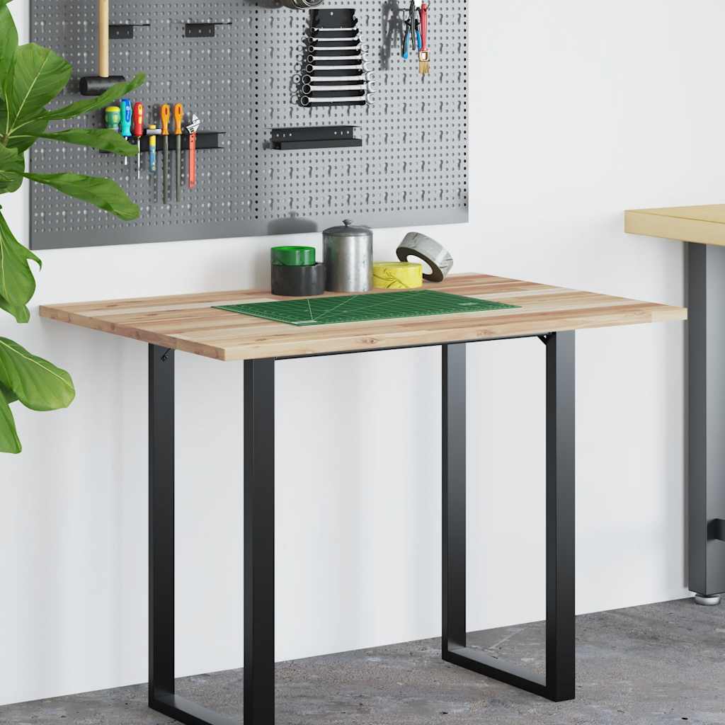 vidaXL Piano Scrivania Non Trattato 120x70x2cm Legno Massello Acacia