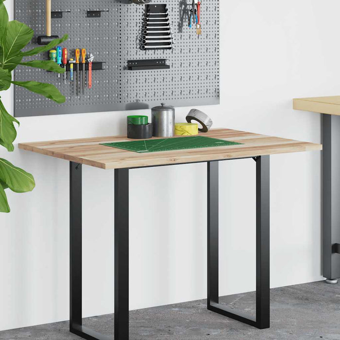 vidaXL Piano Scrivania Non Trattato 100x80x2cm Legno Massello Acacia