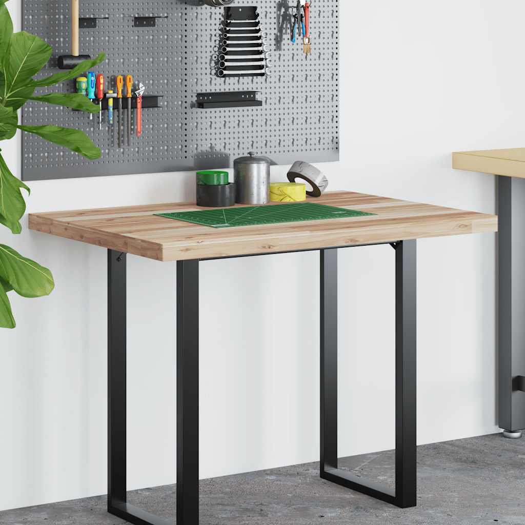 vidaXL Piano Scrivania Non Trattato 100x80x4cm Legno Massello Acacia