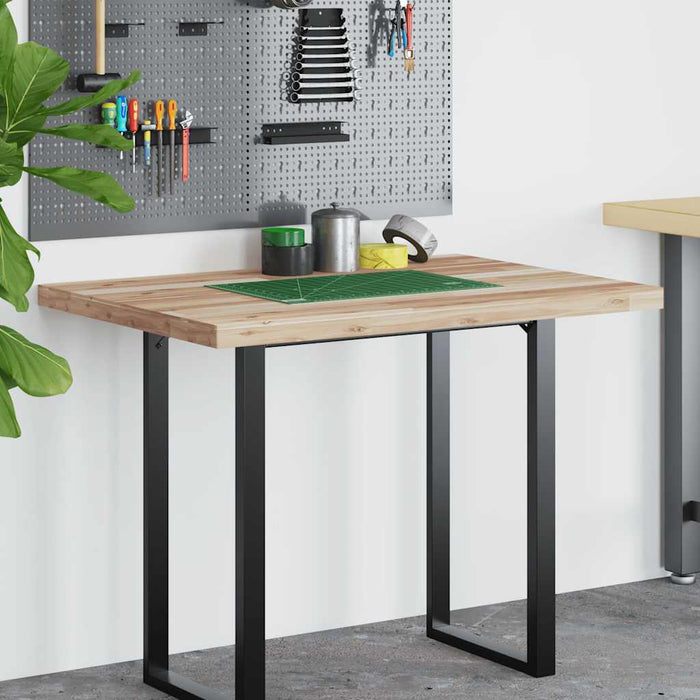 vidaXL Piano Scrivania Non Trattato 100x80x4cm Legno Massello Acacia