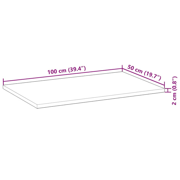 Piano Scrivania a Olio 100x50x2cm Legno Massello Acacia 3279749