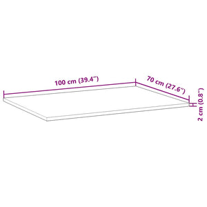 vidaXL Piano Scrivania a Olio 100x50x2cm Legno Massello Acacia
