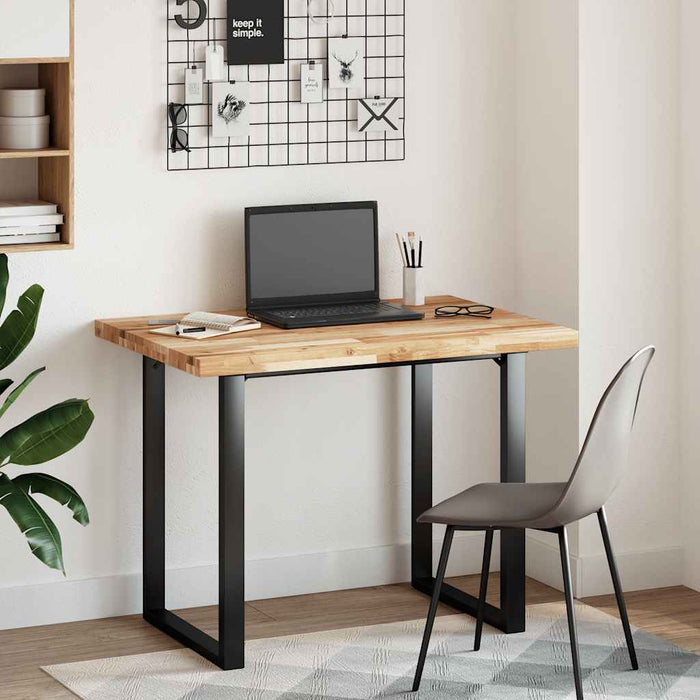 vidaXL Piano Scrivania a Olio 80x70x4 cm Legno Massello di Acacia