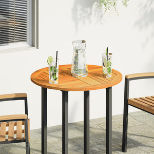 vidaXL Piano per Tavolo Ø70x2 cm Rotondo in Legno Massello di Acacia